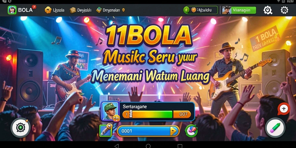Screenshot gameplay 11BOLA dengan lagu-lagu yang menarik.