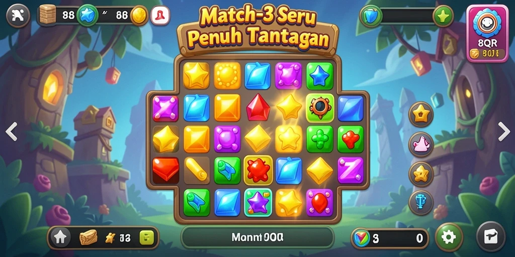 Tampilan gameplay seru dan menantang di 8QR.