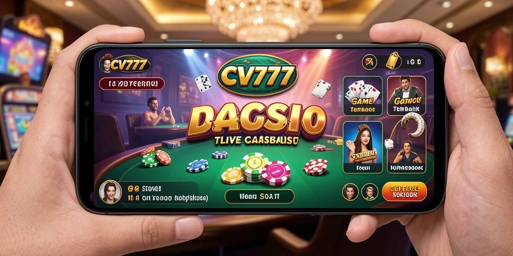 Tampilan menarik gameplay Live Casino di CV777 dengan dealer profesional.
