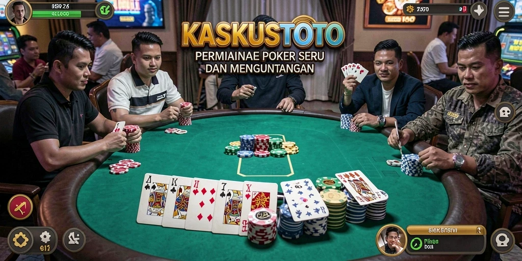 Tampilan gameplay seru KASKUSTOTO saat bermain Poker.