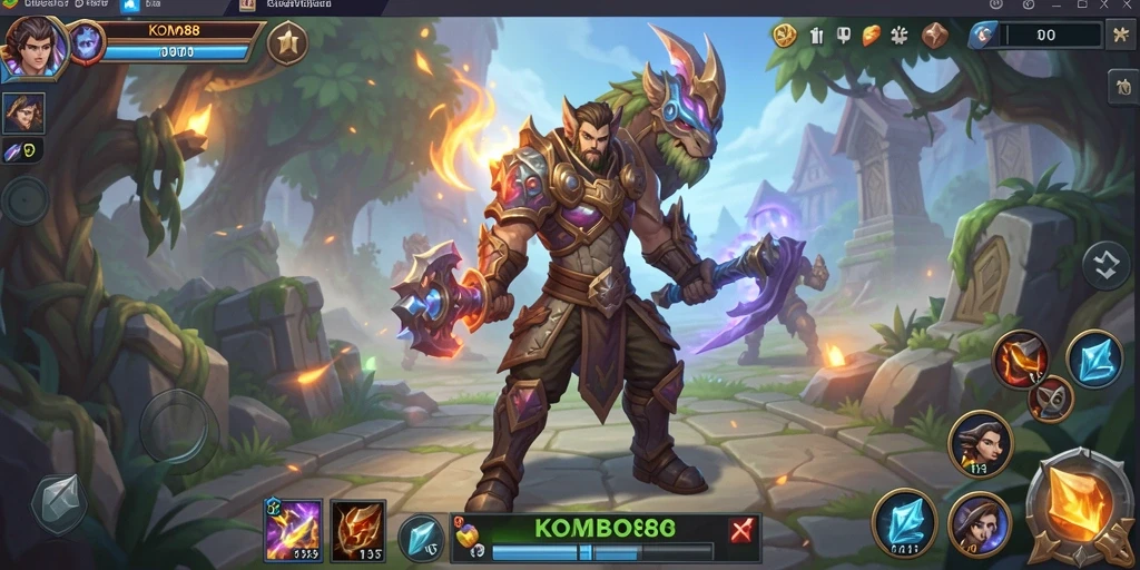 Tampilan gameplay menegangkan di dunia KOMBO88