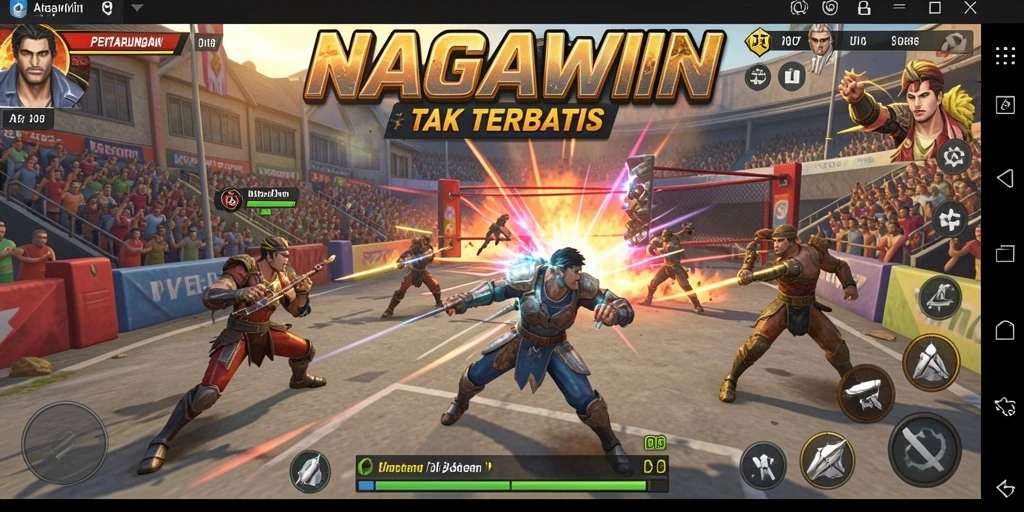 Tangkapan layar pertarungan epik di NAGAWIN dengan aksi mendebarkan.