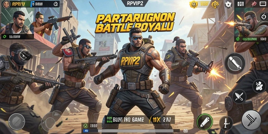 Screenshot gameplay RPVIP2 yang menunjukkan aksi pertempuran yang seru.