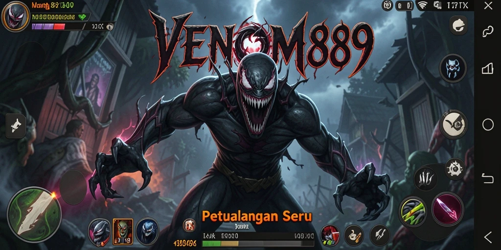 Screenshot menunjukkan aksi mendebarkan dalam gameplay petualangan.